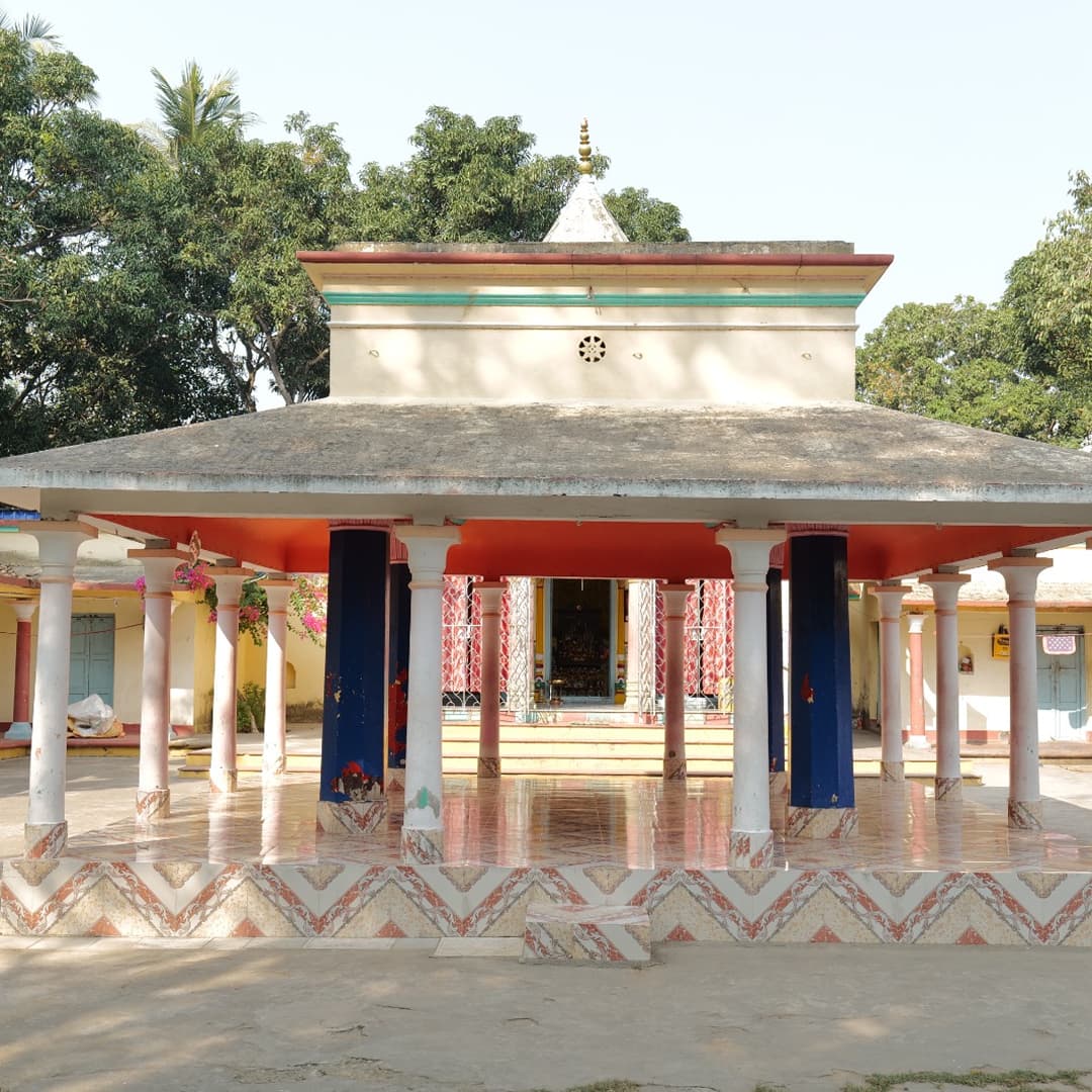 Historic Temple Courtyard and Idols in Malda